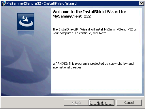 MySammy Client Only Install Wizard